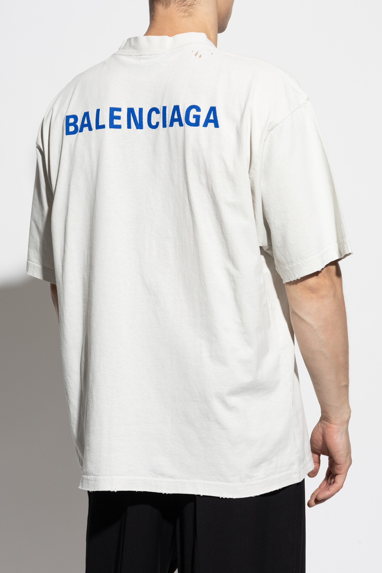 Balenciaga T-shirt with embroidered logo | Men's Clothing